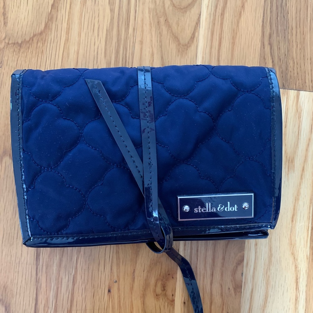 Stella & Dot Quilted Roll-up Travel Jewelry Case